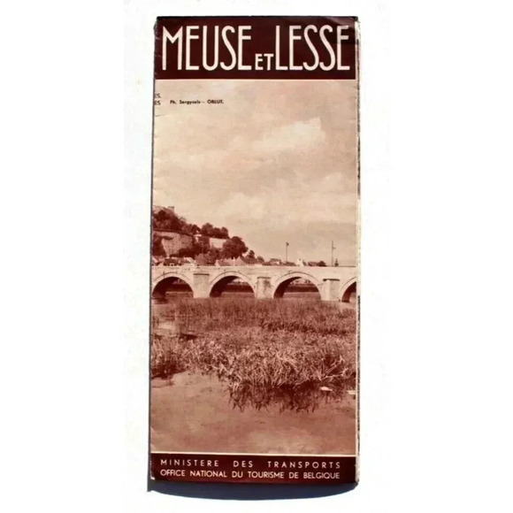 Antique Meuse Et Lesse National Tourist Office Of Belgium Tour Guide Brochure - Picture 1 of 3